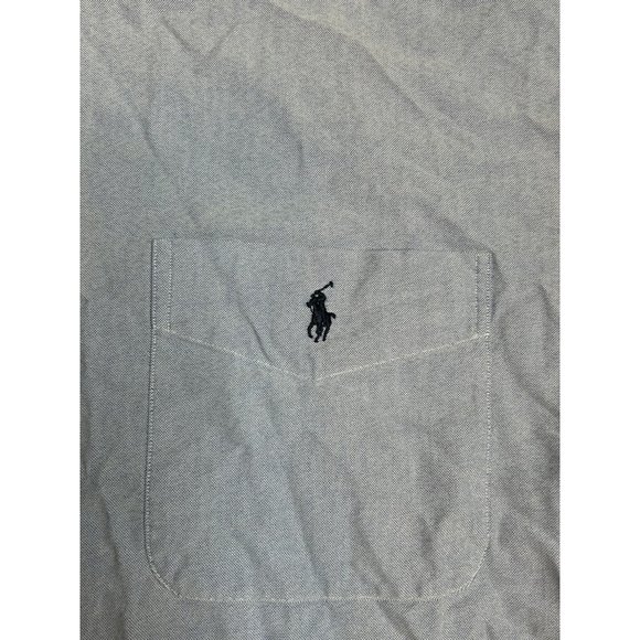 Ralph Lauren Mens XLBig Shirt 100% Cotton Blue Long Sleeve Button Down - Picture 2 of 5